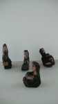 Galerie Unterlechner - Gernot Ehrsam, Herzklang, Vier schwarze Weiber, 2011, Linde+Eisenöl