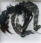 Innere Bewegung 2009, Acryl-Papier-Glas-Collage 50x50cm