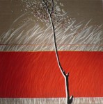 Johannes Haider, Herbst fallen Blätter..2011, Öl-LW 80x80cm