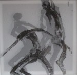 Schattenspiele II 2008, Monotype-Polyesterstoffe 50x50cm